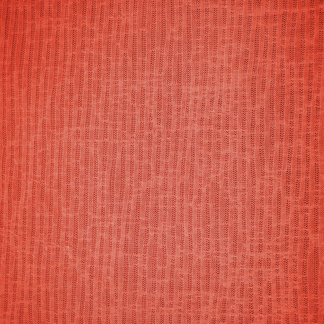 Bright Orange Poly Rayon Blend Stretch Spandex 2x2 Rib Knit Fabric By the Yard